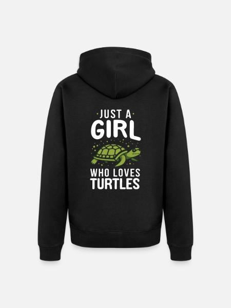 Turtle Sea Turtle Turtle Animal - Unisex Premium Organic Zip Hoodie - black