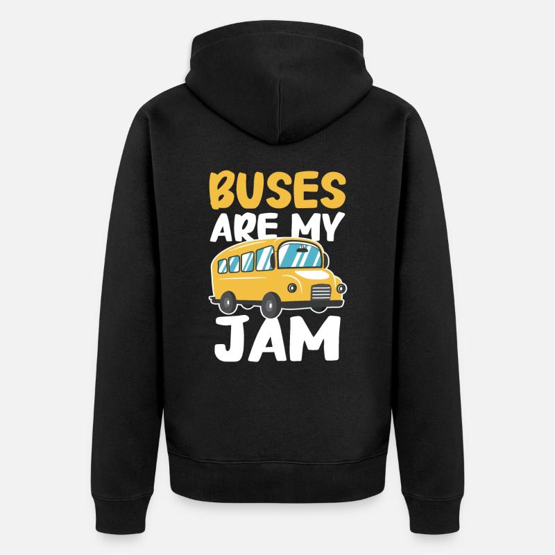Chauffeur d’autobus Autobus scolaire - Veste à capuche bio Premium Unisexe - noir