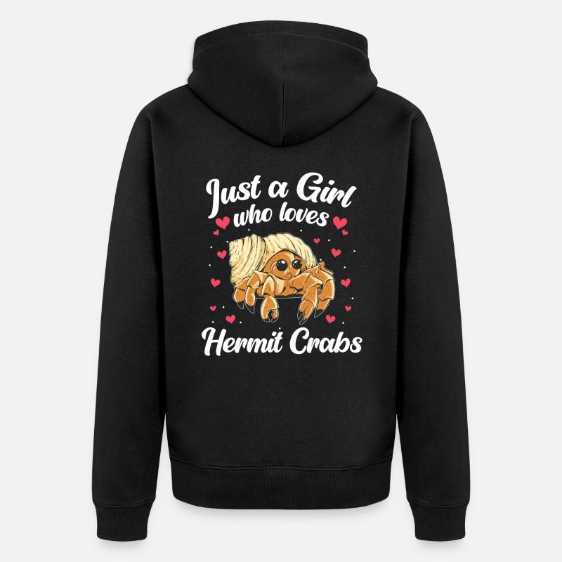 Crabe bernard-l’ermite Crabe - Veste à capuche bio Premium Unisexe - noir