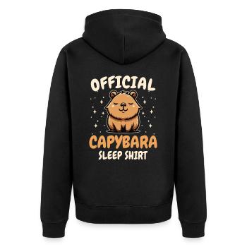 Capybara Capybara Rongeur Animal - Veste à capuche bio Premium Unisexe - noir - Dos - Nico (187cm)