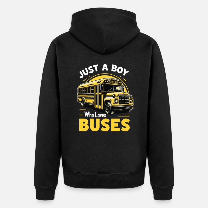 Chauffeur d’autobus Autobus scolaire - Veste à capuche bio Premium Unisexe - noir