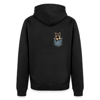 Berger Allemand Malinois - Veste à capuche bio Premium Unisexe - noir - Dos - Nico (187cm)