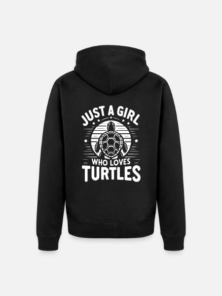 Turtle Sea Turtle Turtle Animal - Unisex Premium Organic Zip Hoodie - black