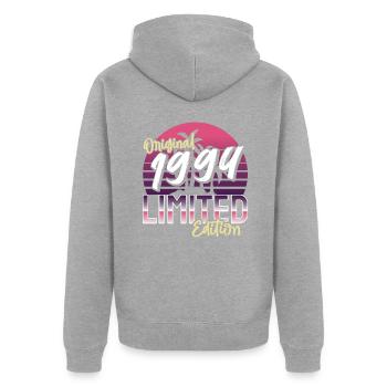 1994 SW original limited edition - 1994 Birthday - Unisex Premium Organic Zip Hoodie - heather grey - Back - Nico (187cm)