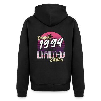 1994 SW original limited edition - 1994 Birthday - Unisex Premium Organic Zip Hoodie - black - Back - Nico (187cm)
