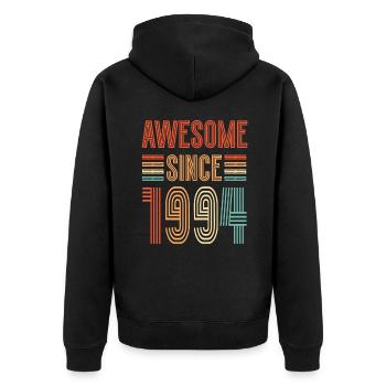 ST Awesome depuis 1994 - 1994 Cadeau d’anniversaire - Veste à capuche bio Premium Unisexe - noir - Dos - Nico (187cm)