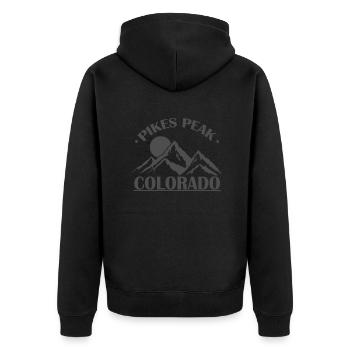 Pikes Peak Colorado Front Range - Veste à capuche bio Premium Unisexe - noir - Dos - Nico (187cm)