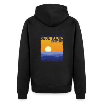 Blue Ridge Mountains, Appalachian Mountains, Mount Mitchell - Unisex Premium Organic Zip Hoodie - black - Back - Nico (187cm)