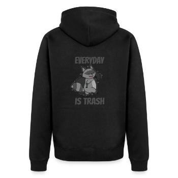 Tous les jours, c’est Trash Raccoon Omnivore - Veste à capuche bio Premium Unisexe - noir - Dos - Nico (187cm)