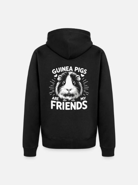 Guinea pig - Unisex Premium Organic Zip Hoodie - black