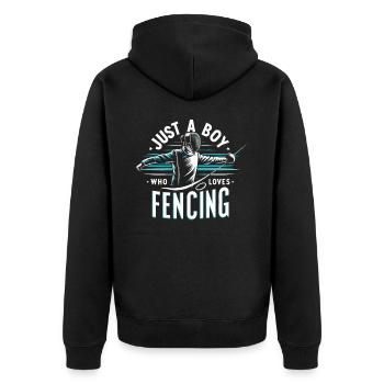 Escrimeur - Veste à capuche bio Premium Unisexe - noir - Dos - Nico (187cm)