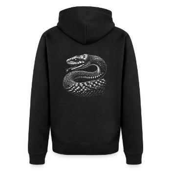 Snake, Snake, Animal - Unisex Premium Organic Zip Hoodie - black - Back - Nico (187cm)