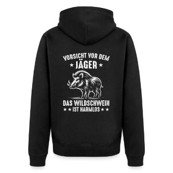 Chasseur Chasse Chasse Vêtements de chasse - Veste à capuche bio Premium Unisexe - noir - Dos - Nico (187cm)