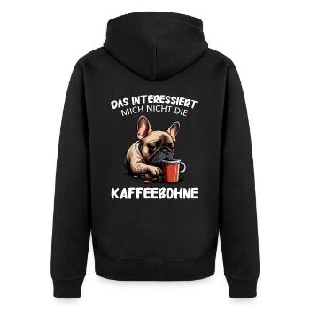 Bouledogue français Frenchie Dog - Veste à capuche bio Premium Unisexe - noir - Dos - Nico (187cm)
