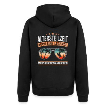 Retraite partielle ATZ - Veste à capuche bio Premium Unisexe - noir - Dos - Nico (187cm)