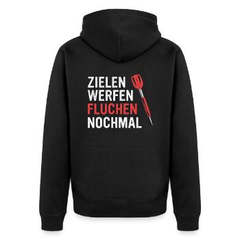 Fléchettes Fléchettes Joueur de fléchettes Fléchettes Sport - Veste à capuche bio Premium Unisexe - noir - Dos - Nico (187cm)