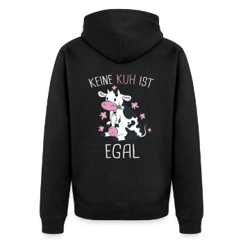 Végétarien Végétalien Bien-être animal Droits des animaux Végétarien - Veste à capuche bio Premium Unisexe - noir - Dos - Nico (187cm)