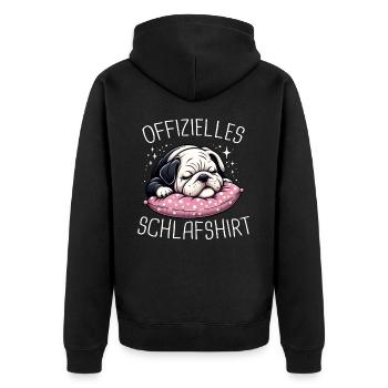 Bouledogue français Frenchie Dog - Veste à capuche bio Premium Unisexe - noir - Dos - Nico (187cm)