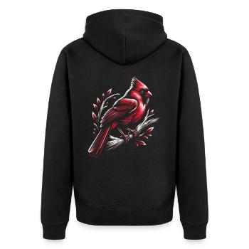 Cardinal Rouge Cardinal Oiseau Rouge Cardinal - Veste à capuche bio Premium Unisexe - noir - Dos - Nico (187cm)