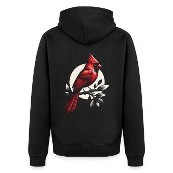 Cardinal Rouge Cardinal Oiseau Rouge Cardinal - Veste à capuche bio Premium Unisexe - noir - Dos - Nico (187cm)