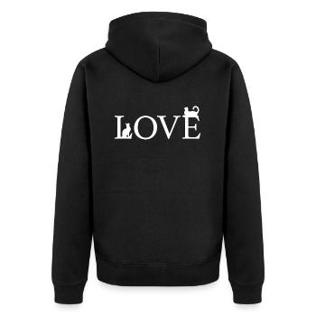 Chat, Amoureux Des Chats, Propriétaire De Chat, Chaton - Veste à capuche bio Premium Unisexe - noir - Dos - Nico (187cm)