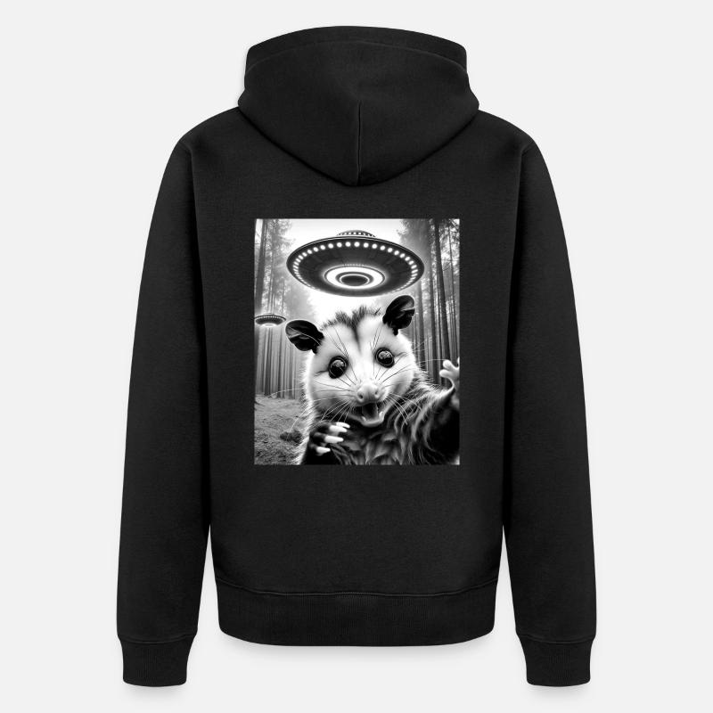 Opossum Possum Animal - Veste à capuche bio Premium Unisexe - noir