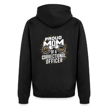 Agent correctionnel Gardien Agent correctionnel - Veste à capuche bio Premium Unisexe - noir - Dos - Nico (187cm)