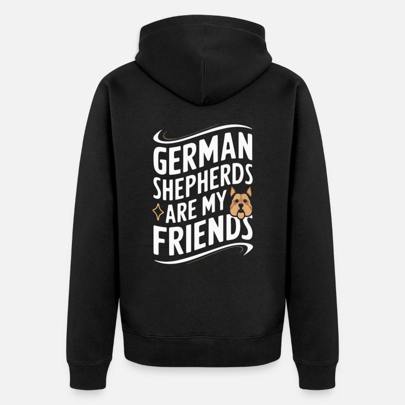 Berger Allemand Malinois - Veste à capuche bio Premium Unisexe - noir