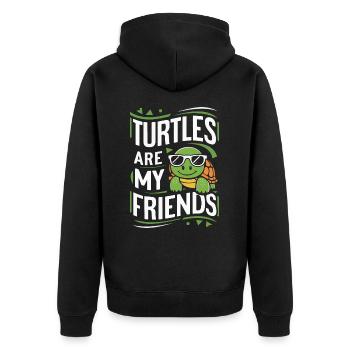 Grenouille Crapaud - Veste à capuche bio Premium Unisexe - noir - Dos - Nico (187cm)