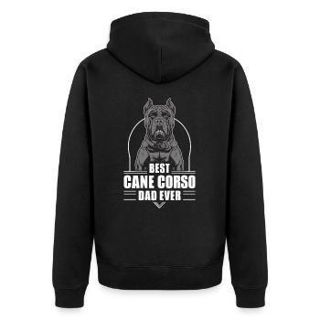 Cane Corso Chien - Veste à capuche bio Premium Unisexe - noir - Dos - Nico (187cm)