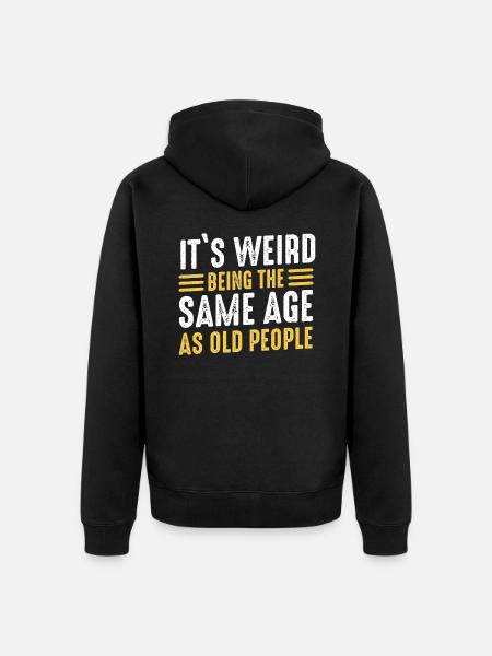 Sjov, sarkasme, sarkastisk humor, ironi - Premium økologisk unisex-hættejakke - sort