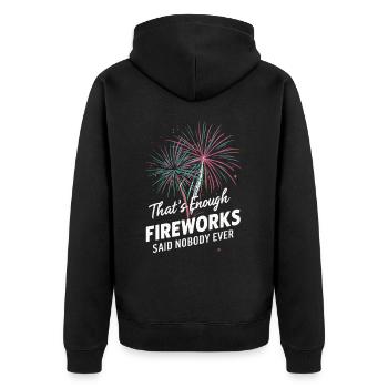 Pyrotechnicien Pyrotechnie des feux d’artifice - Veste à capuche bio Premium Unisexe - noir - Dos - Nico (187cm)