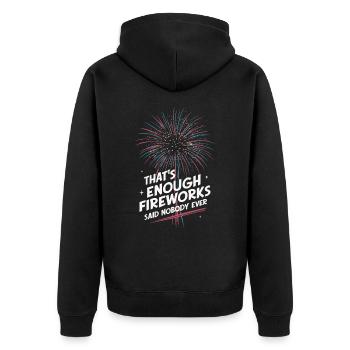 Pyrotechnicien Pyrotechnie des feux d’artifice - Veste à capuche bio Premium Unisexe - noir - Dos - Nico (187cm)