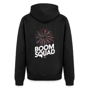 Pyrotechnics Fireworks Pyrotechnics - Unisex Premium Organic Zip Hoodie - black - Back - Nico (187cm)