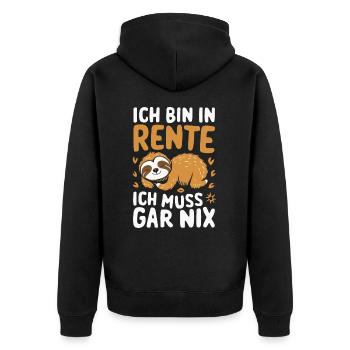 Pension de retraite Pension de retraite Pension de retraite - Veste à capuche bio Premium Unisexe - noir - Dos - Nico (187cm)