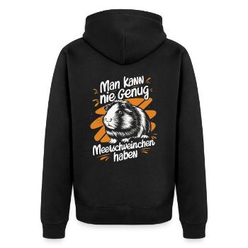 Cochon d’Inde à poil long chiens à crête à poil long - Veste à capuche bio Premium Unisexe - noir - Dos - Nico (187cm)