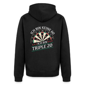 Birthday Gift 60 Years Birthday Child - Unisex Premium Organic Zip Hoodie - black - Back - Nico (187cm)