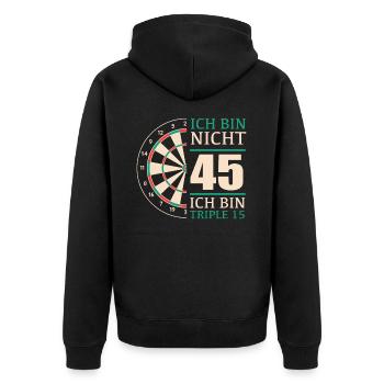 Birthday Gift 45 Years Birthday Child - Unisex Premium Organic Zip Hoodie - black - Back - Nico (187cm)