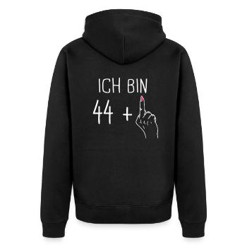 Birthday gift 45 years birthday boy or girl - Unisex Premium Organic Zip Hoodie - black - Back - Nico (187cm)