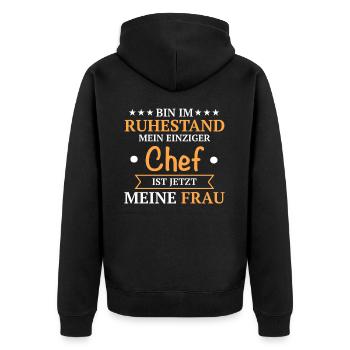 Retraite Pension Pension Retraite - Veste à capuche bio Premium Unisexe - noir - Dos - Nico (187cm)
