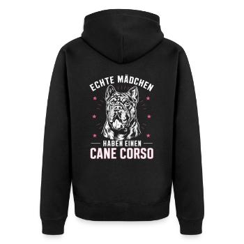 Chiens Cane Corso Italiano Chien - Veste à capuche bio Premium Unisexe - noir - Dos - Nico (187cm)