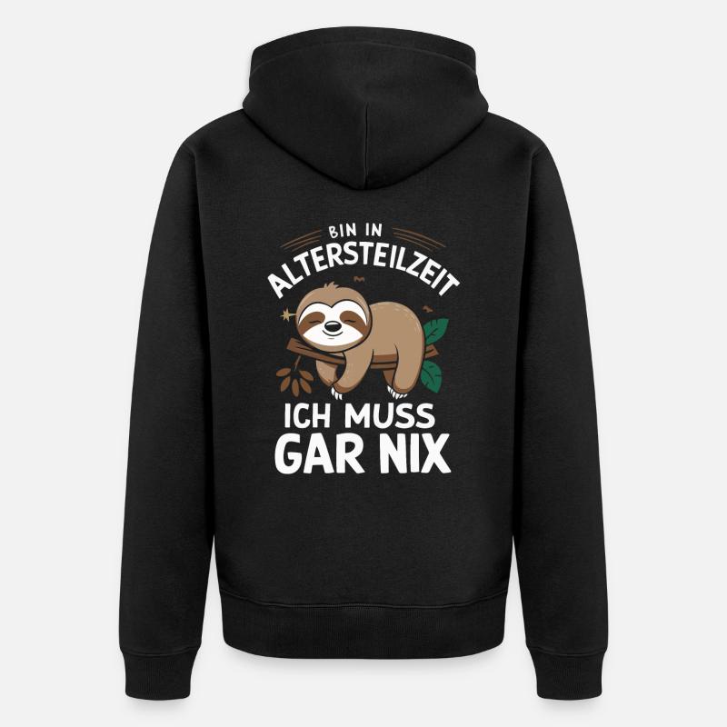 Altersteilzeit ATZ - Unisex Premium Bio Zip Hoodie - Schwarz