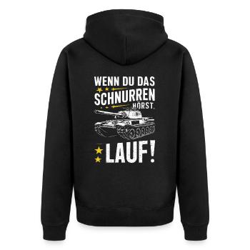 Tanks Main Battle Tanks Tank Tanks Tank Drivers - Unisex Premium Organic Zip Hoodie - black - Back - Nico (187cm)