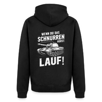Tanks Main Battle Tanks Tank Tanks Tank Drivers - Unisex Premium Organic Zip Hoodie - black - Back - Nico (187cm)