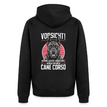 Chiens Cane Corso Italiano Chien - Veste à capuche bio Premium Unisexe - noir - Dos - Nico (187cm)