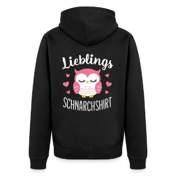 Noctambule, Hibou, Hibou, Oiseau - Veste à capuche bio Premium Unisexe - noir - Dos - Nico (187cm)