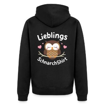 Noctambule, Hibou, Hibou, Oiseau - Veste à capuche bio Premium Unisexe - noir - Dos - Nico (187cm)