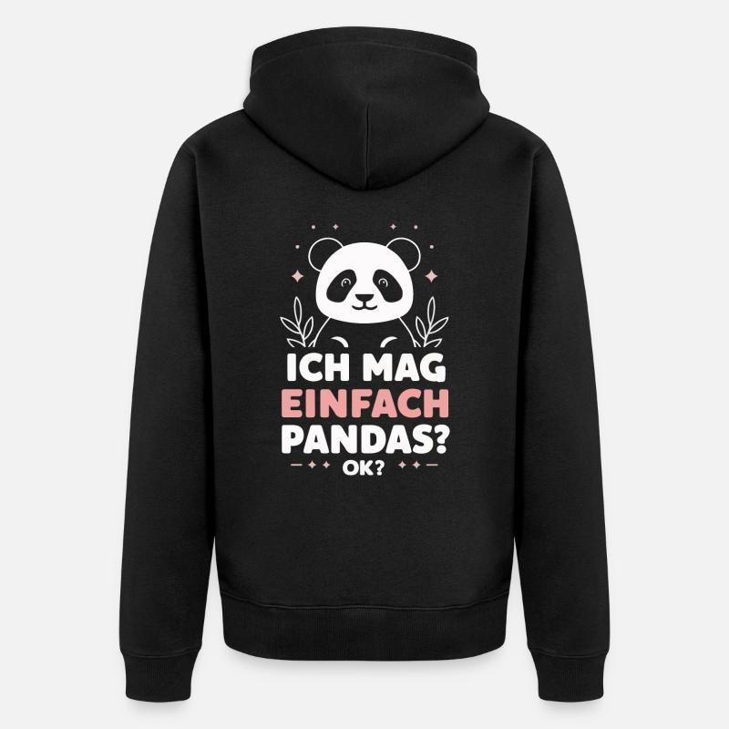 Panda Panda Ours Pandas - Veste à capuche bio Premium Unisexe - noir