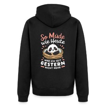 Panda Panda Ours Pandas - Veste à capuche bio Premium Unisexe - noir - Dos - Nico (187cm)