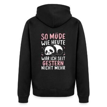 Panda Panda Ours Pandas - Veste à capuche bio Premium Unisexe - noir - Dos - Nico (187cm)